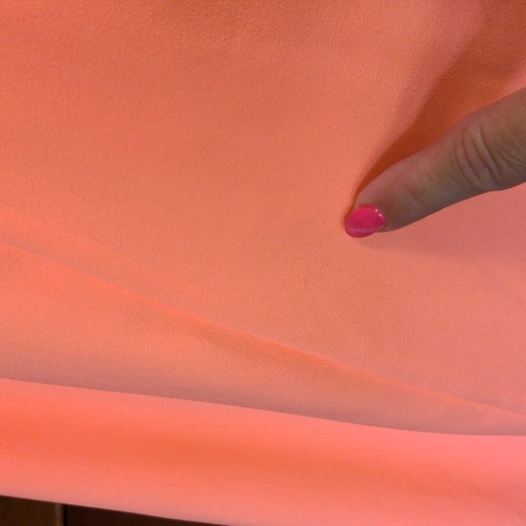 APT. 9 HOT CORAL Barbie RUFFLE ONE SHOULDER MIDI DRESS Sz Large - Picture 13 of 16